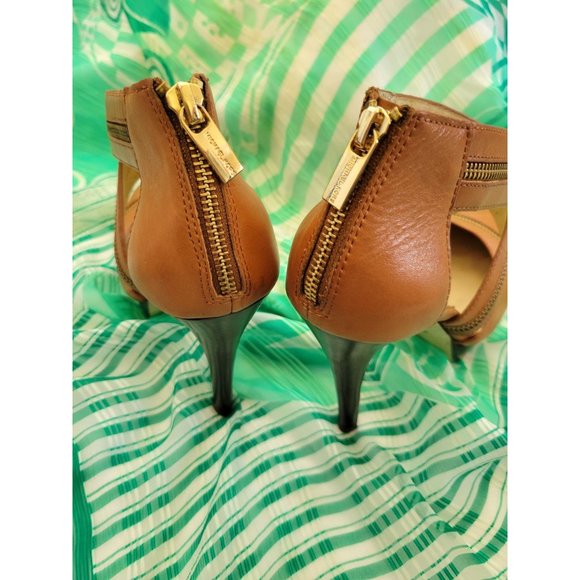 Michael Kors Brown Leather Platform Stilettos Size 9 - Picture 4 of 14